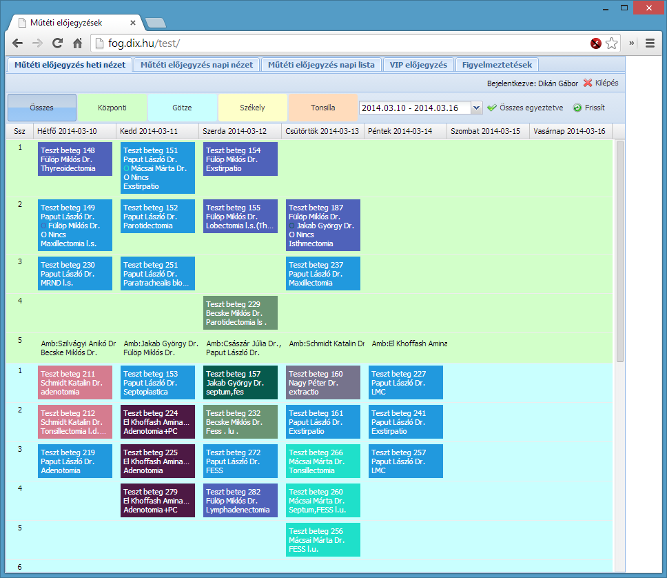 Operation booking software for clinics